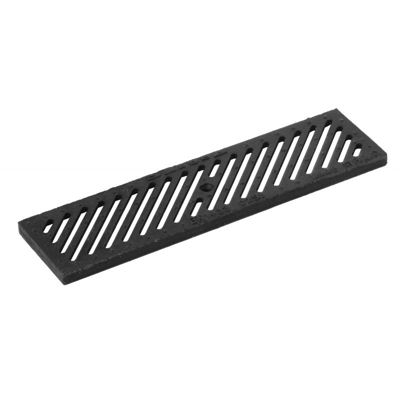 Grille en fonte anti-talon pour caniveaux Premium 130 - classe C250