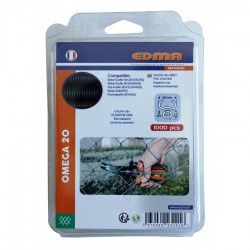 AGRAFES OMEGA 20 - Galva plastifié gris - 1000 pcs