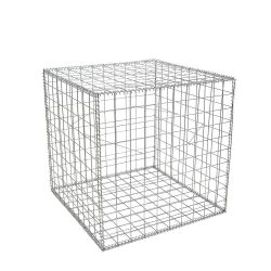 Gabion cage ( 100 cm x 100 cm x 100 cm ) - Maille : Carré 10 cm X 10 cm - Fixation : Agrafes - Ø de fil : 4 mm