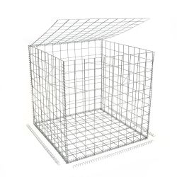 Gabion cage ( 100 cm x 100 cm x 100 cm ) - Maille : Carré 10 cm X 10 cm - Fixation : Agrafes - Ø de fil : 4 mm