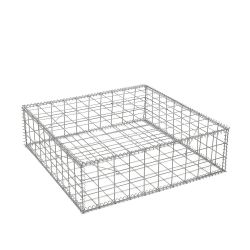 Gabion cage ( 100 cm x 100 cm x 30cm ) - Maille : Carré 10 cm X 10 cm - Fixation : Agrafes - Ø de fil : 4.5 mm