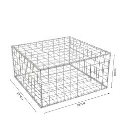 Gabion cage ( 100 cm x 100 cm x 50 cm ) - Maille : Carré 10 cm X 10 cm - Fixation : Agrafes - Ø de fil : 4 mm