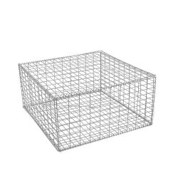 Gabion cage ( 100 cm x 100 cm x 50 cm ) - Maille : Rectangulaire 5 cm x 10 cm - Fixation : Agrafes - Ø de fil : 4 mm