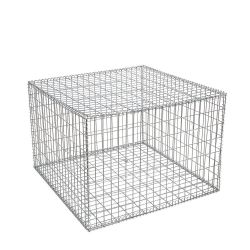 Gabion cage ( 100 cm x 100 cm x 70 cm ) - Maille : Rectangulaire 5 cm x 10 cm - Fixation : Agrafes - Ø de fil : 4.5 mm