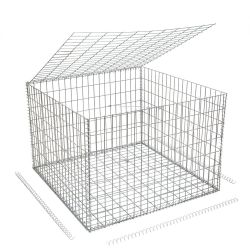 Gabion cage ( 100 cm x 100 cm x 70 cm ) - Maille : Rectangulaire 5 cm x 10 cm - Fixation : Agrafes - Ø de fil : 4.5 mm