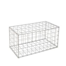 Gabion cage ( 100 cm x 50 cm x  50 cm ) - Maille : Carré 10 cm X 10 cm - Fixation : Agrafes - Ø de fil : 4 mm