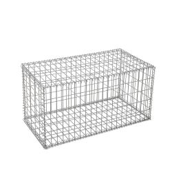 Gabion cage ( 100 cm x 50 cm x  50 cm ) - Maille : Rectangulaire 5 cm x 10 cm - Fixation : Agrafes - Ø de fil : 4 mm