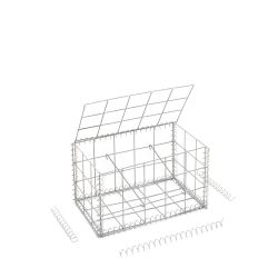 Gabion cage ( 50 cm x 30 cm x 30 cm ) - Maille : Carré 10 cm X 10 cm - Fixation : Agrafes - Ø de fil : 4 mm