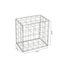 Gabion cage ( 50 cm x 30 cm x 50 cm ) - Maille : Carré 10 cm x 10 cm - Fixation : Spirales - Ø de fil : 4 mm