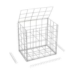 Gabion cage ( 50 cm x 30 cm x 50 cm ) - Maille : Carré 10 cm X 10 cm - Fixation : Agrafes - Ø de fil : 4 mm