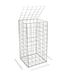 Gabion cage ( 50 cm x 50 cm x  100 cm ) - Maille : Carré 10 cm X 10 cm - Fixation : Agrafes - Ø de fil : 4 mm