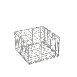 Gabion cage ( 50 cm x 50 cm x 30 cm ) - Maille : Rectangulaire 5 cm x 10 cm - Fixation : Agrafes - Ø de fil : 4.5 mm