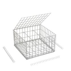 Gabion cage ( 50 cm x 50 cm x 30 cm ) - Maille : Rectangulaire 5 cm x 10 cm - Fixation : Agrafes - Ø de fil : 4.5 mm