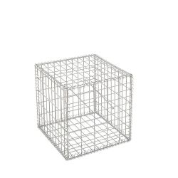 Gabion cage ( 50 cm x 50 cm x 50 cm ) - Maille : Rectangulaire 5 cm x 10 cm - Fixation : Agrafes - Ø de fil : 4 mm