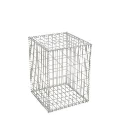 Gabion cage ( 50 cm x 50 cm x 70 cm ) - Maille : Rectangulaire 5 cm x 10 cm - Fixation : Agrafes - Ø de fil : 4 mm