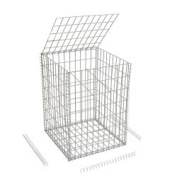 Gabion cage ( 50 cm x 50 cm x 70 cm ) - Maille : Rectangulaire 5 cm x 10 cm - Fixation : Agrafes - Ø de fil : 4 mm