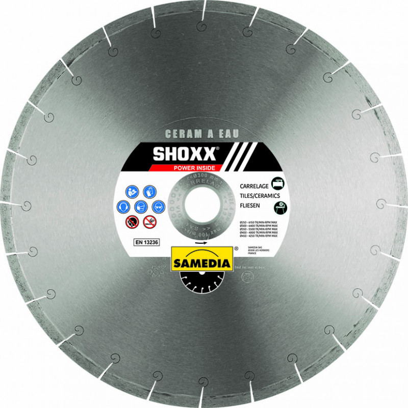 Disque diamant carrelage ⌀180mm SHOXX AL30 / 25,4 / 22,2