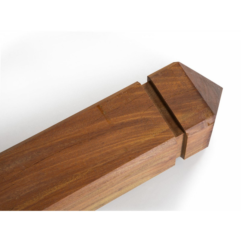 Poteau 'Diamant' en bois exotique 90x90x2100 mm