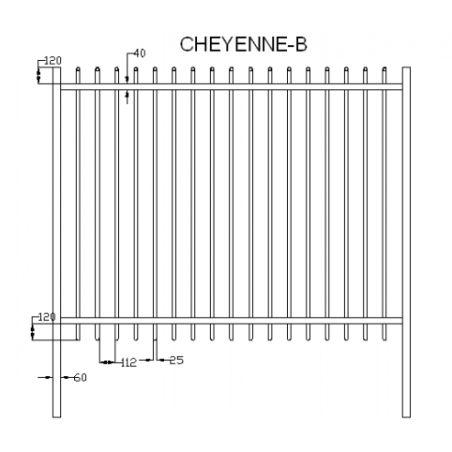 BARREAUDAGE Cheyenne B (standard + Biais)- H1,50 X L2,50 M - Lisse ...