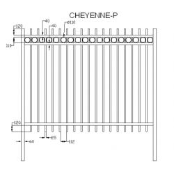 BARREAUDAGE Cheyenne P (anneaux) - h1 x l2,50 m - Lisse - Blanc