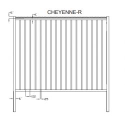 BARREAUDAGE Cheyenne R (lisse defensive) - h1 x l2,50 m - Lisse - Blanc