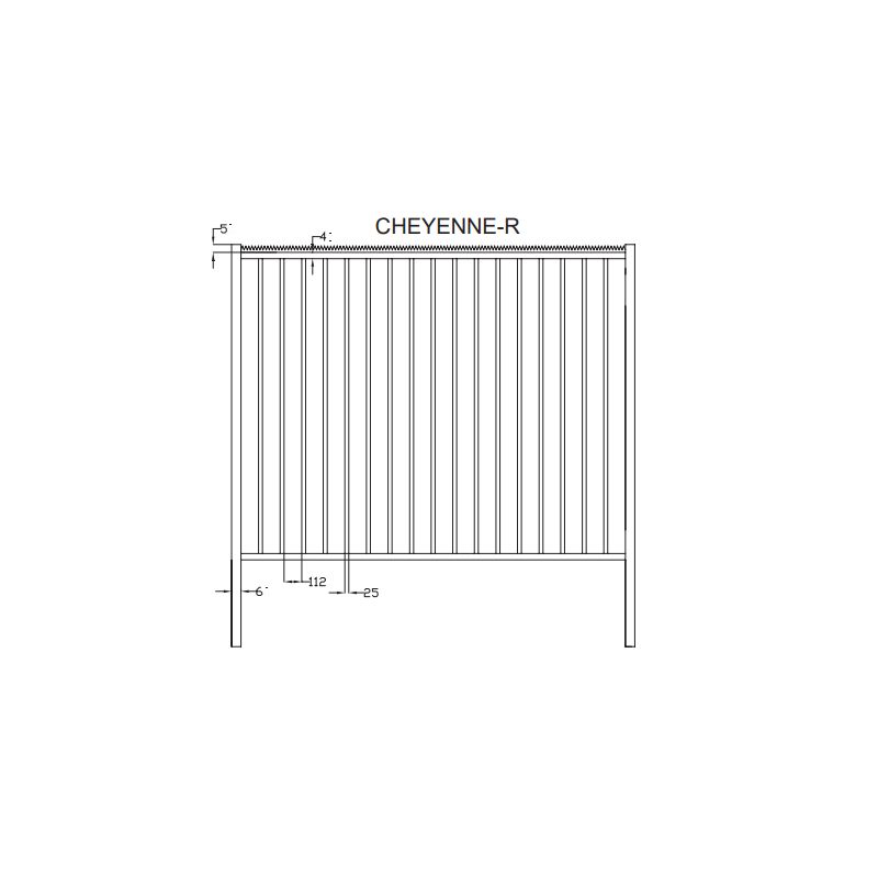 BARREAUDAGE Cheyenne R (lisse defensive) - h1 x l2,50 m - Lisse - Blanc