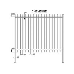 BARREAUDAGE Cheyenne Standard - h1 x l2,50 m - Lisse - Blanc