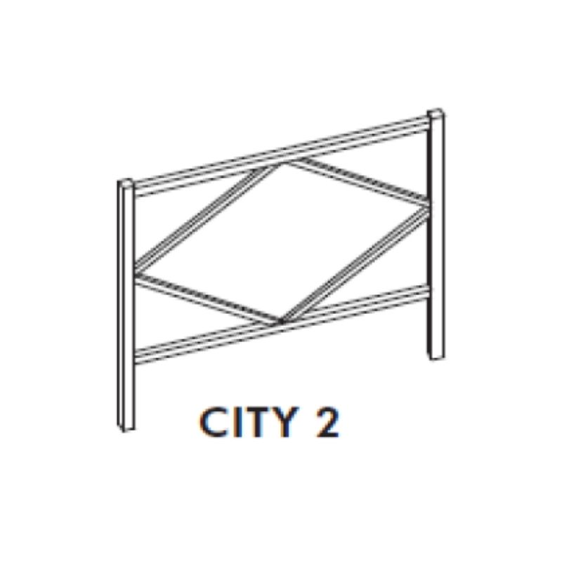 BARRIERE URBAINE CITY 2 - h1 x l1,50 mètre - Blanc