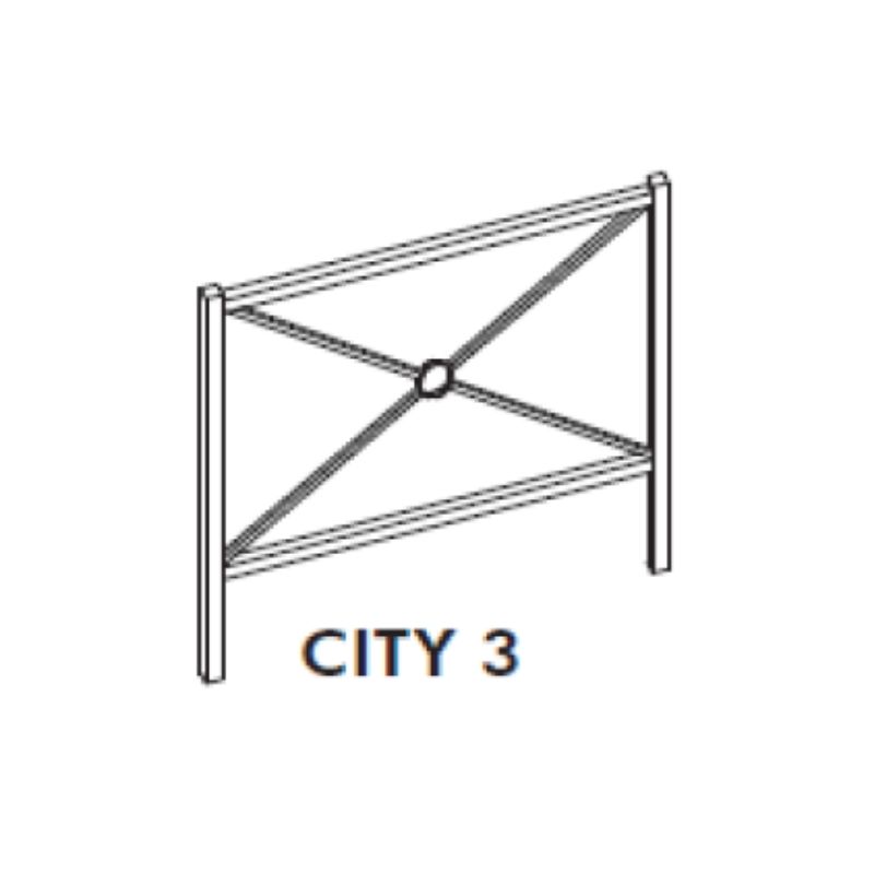 BARRIERE URBAINE CITY 3 - h1 x l1 mètre - Blanc