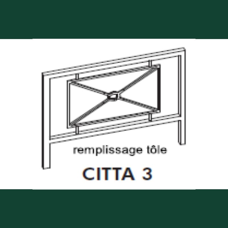 BARRIERE URBAINE CITTA 3 - h1 x l1 mètre - Vert