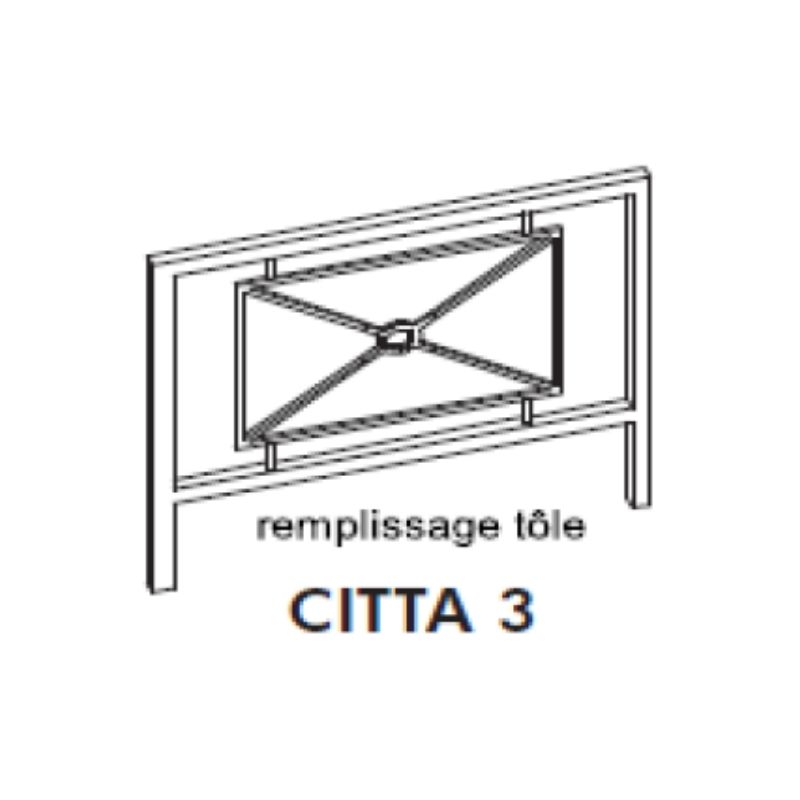 BARRIERE URBAINE CITTA 3 - h1 x l2 mètres - Blanc