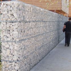 Gabion monté, rempli vibré et compacté- L200 x l 100 x H 100 cm - Maille : 5 x 20 cm - fil 5,5 mm crapal premium