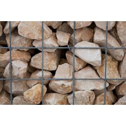 Gabion rempli - 200 x 70 x 70 cm - Pierre Rose Calvet - Maille : 5 x 10 cm